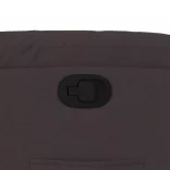 sötétbarna szövet dönthető fotel