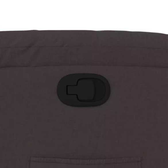 sötétbarna szövet dönthető fotel