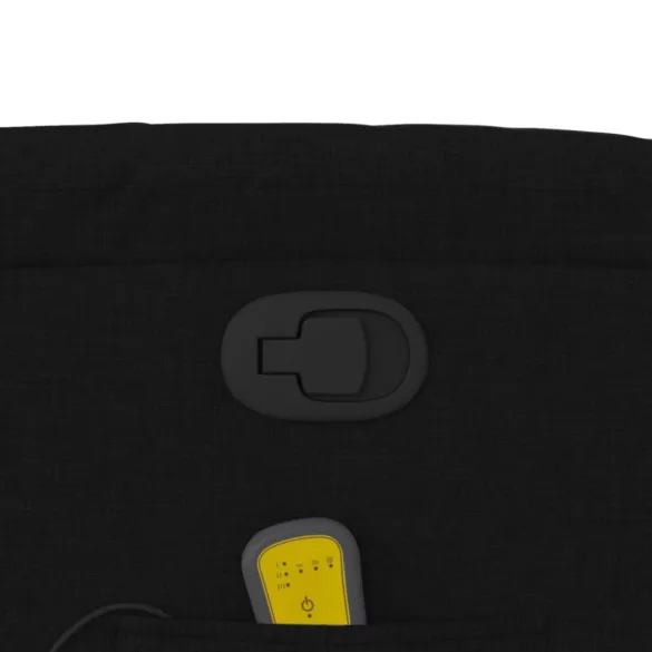 fekete szövet dönthető masszázsfotel