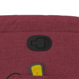 bordó dönthető szövet masszázsfotel