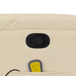 krémszínű szövet dönthető masszázsfotel