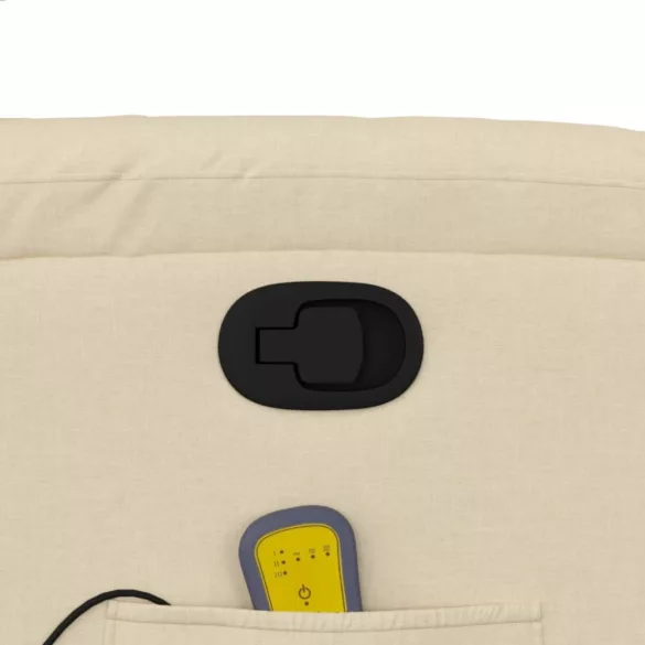 krémszínű szövet dönthető masszázsfotel