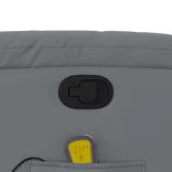 szürke műbőr dönthető masszázsfotel