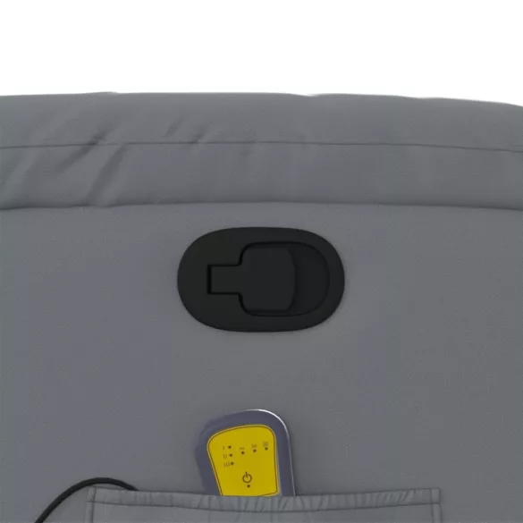 szürke műbőr dönthető masszázsfotel