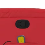 piros műbőr dönthető masszázsfotel