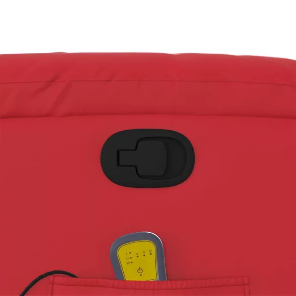 piros műbőr dönthető masszázsfotel