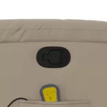 kávészínű műbőr dönthető masszázsfotel