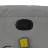 világosszürke mikroszálas szövet dönthető masszázsfotel