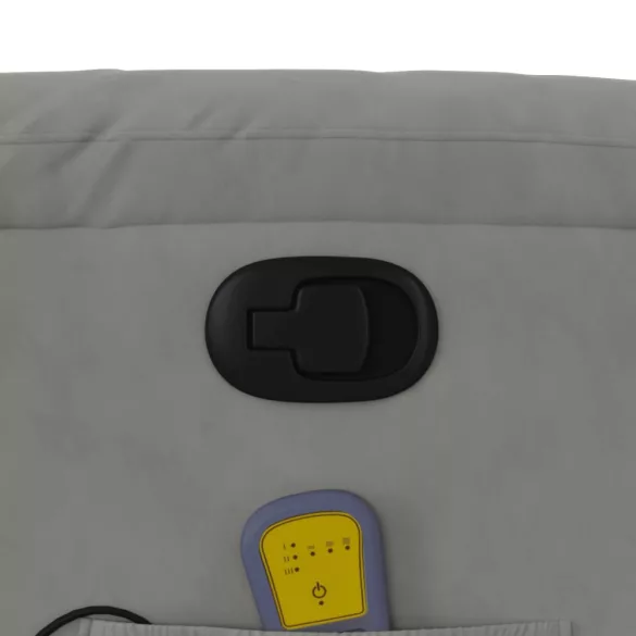 világosszürke mikroszálas szövet dönthető masszázsfotel