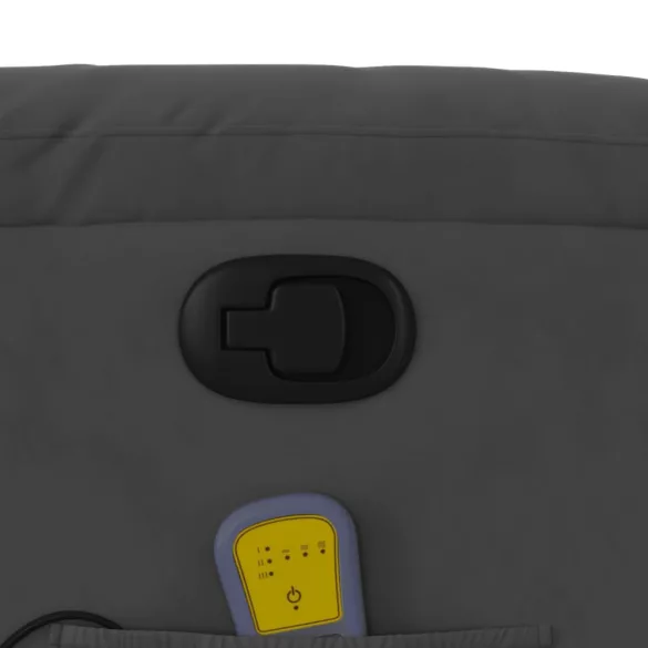 sötétszürke mikroszálas szövet dönthető masszázsfotel