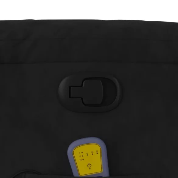 fekete mikroszálas szövet dönthető masszázsfotel