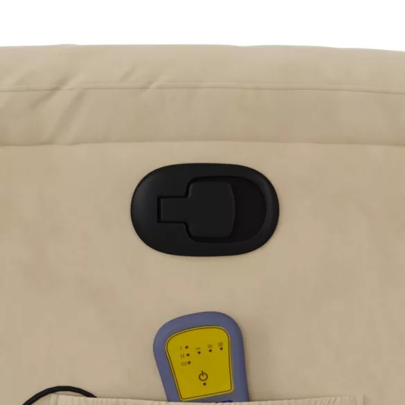 krémszínű mikroszálas szövet dönthető masszázsfotel