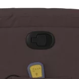 sötétbarna szövet dönthető masszázsfotel