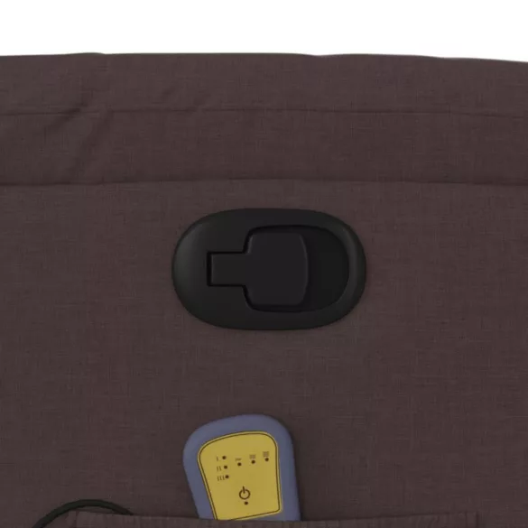 sötétbarna szövet dönthető masszázsfotel