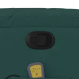 sötétzöld szövet dönthető masszázsfotel