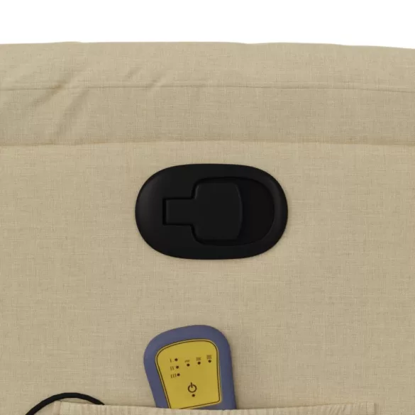 krémszínű szövet dönthető masszázsfotel