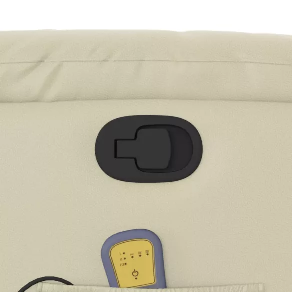 krémszínű műbőr dönthető masszázsfotel