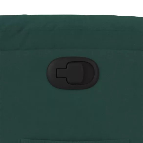 sötétzöld bársony dönthető fotel