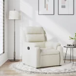 krémszínű bársony dönthető fotel