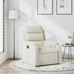 krémszínű bársony dönthető fotel