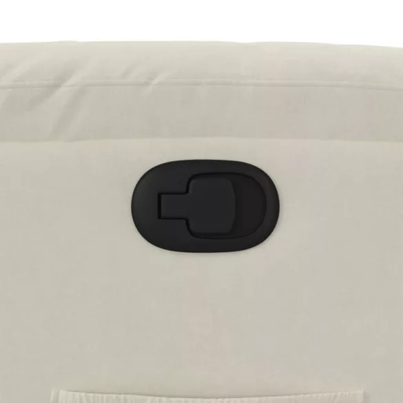 krémszínű bársony dönthető fotel