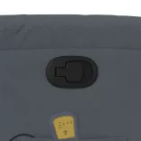 sötétszürke bársony dönthető masszázsfotel