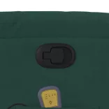 sötétzöld bársony dönthető masszázsfotel