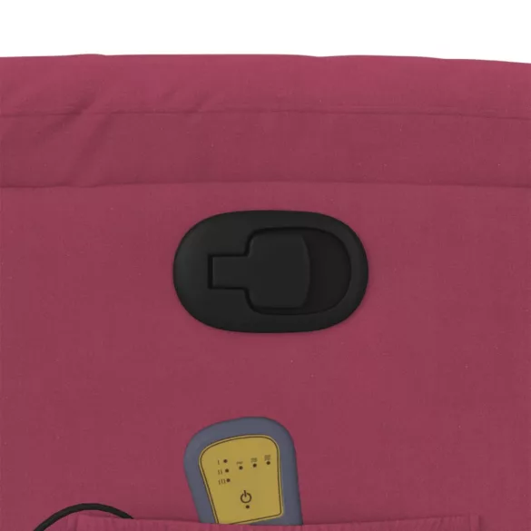 bordó bársony dönthető masszázsfotel