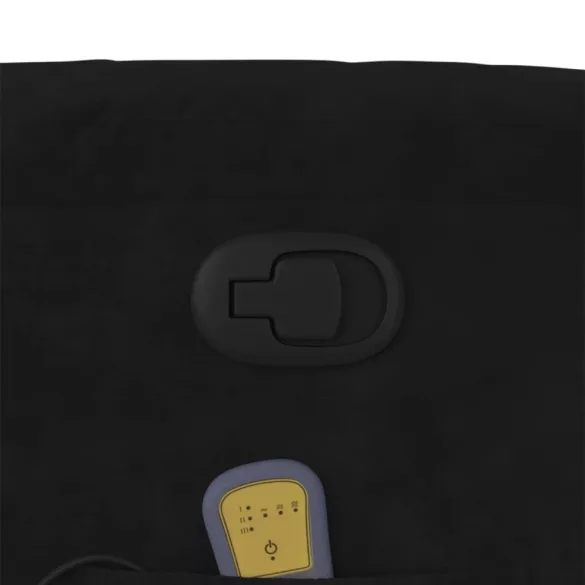 fekete bársony dönthető masszázsfotel