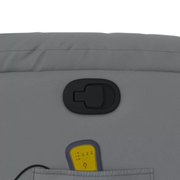 szürke műbőr dönthető masszázsfotel