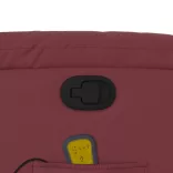 bordó műbőr dönthető masszázsfotel