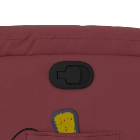 bordó műbőr dönthető masszázsfotel