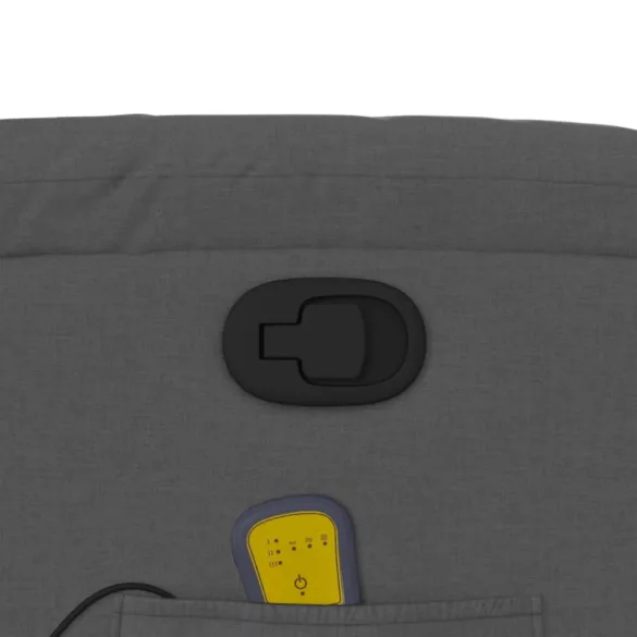 sötétszürke szövet dönthető masszázsfotel