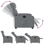 szürke műbőr dönthető fotel