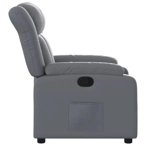 szürke műbőr dönthető fotel