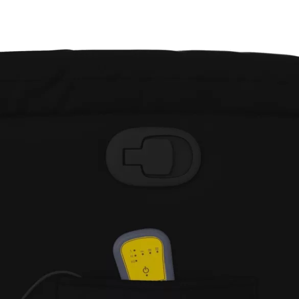 fekete műbőr dönthető masszázsfotel