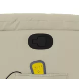 krémszínű műbőr dönthető masszázsfotel