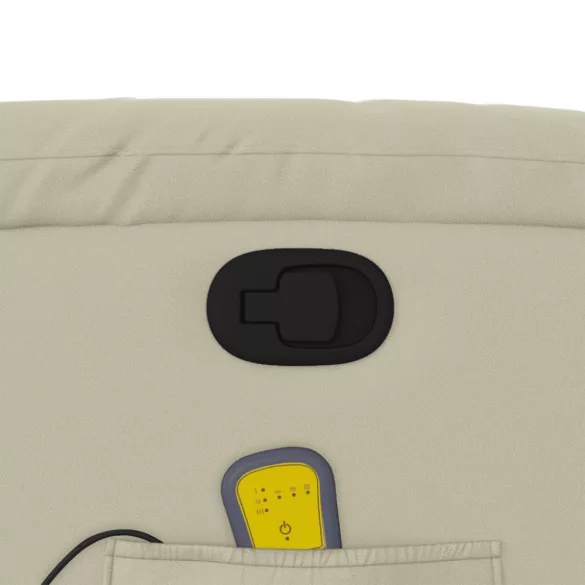 krémszínű műbőr dönthető masszázsfotel