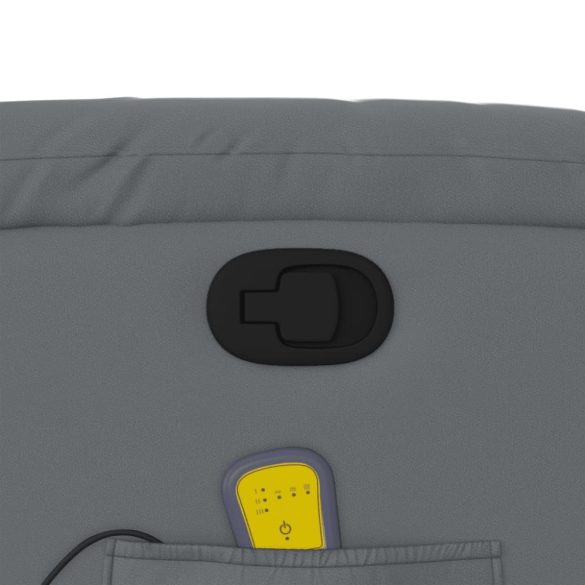 szürke műbőr dönthető masszázsfotel