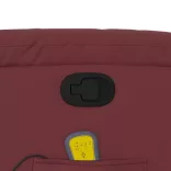 bordó műbőr dönthető masszázsfotel