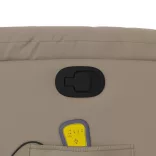 kávészínű műbőr dönthető masszázsfotel