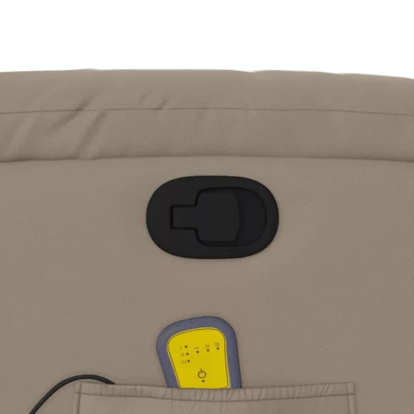 kávészínű műbőr dönthető masszázsfotel