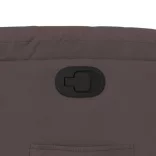 sötétbarna szövet dönthető fotel