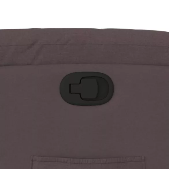 sötétbarna szövet dönthető fotel