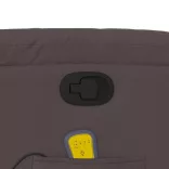 sötétbarna szövet dönthető masszázsfotel