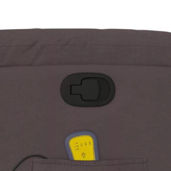 sötétbarna szövet dönthető masszázsfotel