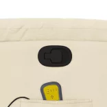 krémszínű szövet dönthető masszázsfotel