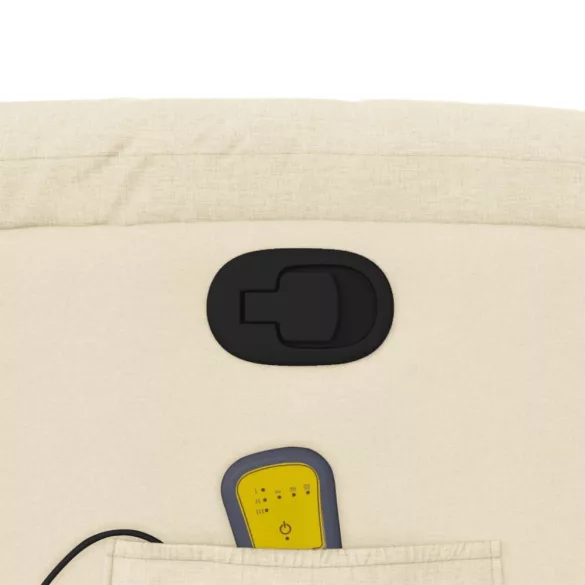 krémszínű szövet dönthető masszázsfotel