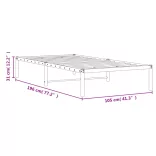 fehér fém ágykeret 100x190 cm