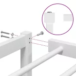 fehér fém ágykeret 193 x 203 cm